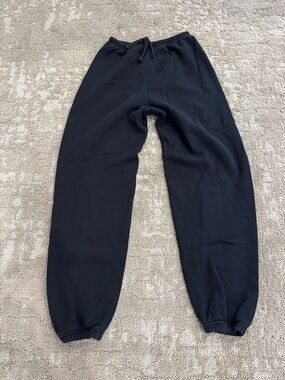 SKIMS Black Fleece Drawstring Jogger Pants